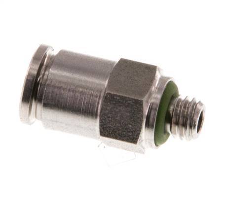4mm x M 5 Push-in Fitting with Male Threads Stainless Steel FKM