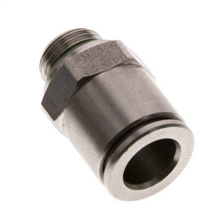 8mm x G1/8'' Push-in Fitting with Male Threads Stainless Steel FKM