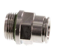 10mm x G3/8'' Push-in Fitting with Male Threads Stainless Steel FKM