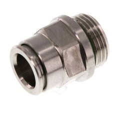 10mm x G3/8'' Push-in Fitting with Male Threads Stainless Steel FKM
