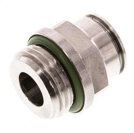 12mm x G1/2'' Push-in Fitting with Male Threads Stainless Steel FKM