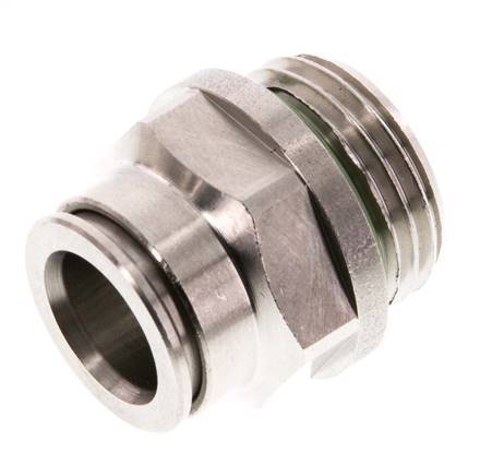 12mm x G1/2'' Push-in Fitting with Male Threads Stainless Steel FKM