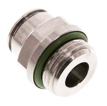12mm x G1/2'' Push-in Fitting with Male Threads Stainless Steel FKM