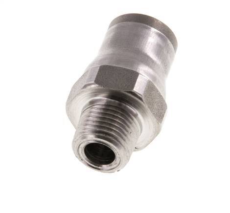 8mm x 1/8'' NPT Push-in Fitting with Male Threads Stainless Steel FKM