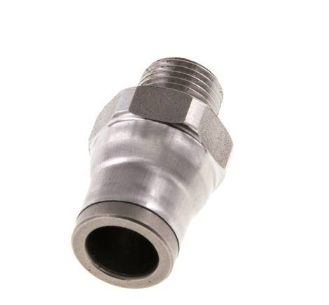 8mm x 1/8'' NPT Push-in Fitting with Male Threads Stainless Steel FKM