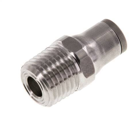 6mm x 1/4'' NPT Push-in Fitting with Male Threads Stainless Steel FKM