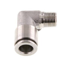 8mm x R1/8'' 90deg Elbow Push-in Fitting with Male Threads Stainless Steel FKM