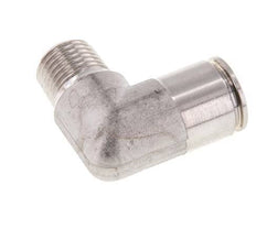 10mm x R1/4'' 90deg Elbow Push-in Fitting with Male Threads Stainless Steel FKM