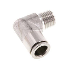 10mm x R1/4'' 90deg Elbow Push-in Fitting with Male Threads Stainless Steel FKM
