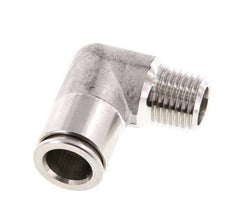 10mm x R1/4'' 90deg Elbow Push-in Fitting with Male Threads Stainless Steel FKM
