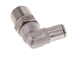 4mm x R1/4'' 90deg Elbow Push-in Fitting with Male Threads Stainless Steel FKM Rotatable