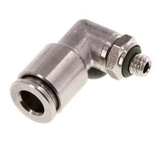 6mm x M 5 90deg Elbow Push-in Fitting with Male Threads Stainless Steel FKM Rotatable