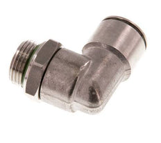 12mm x G3/8'' 90deg Elbow Push-in Fitting with Male Threads Stainless Steel FKM Rotatable