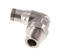 4mm x 1/8'' NPT 90deg Elbow Push-in Fitting with Male Threads Stainless Steel FKM Rotatable