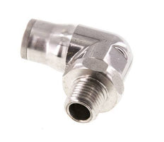 12mm x 1/4'' NPT 90deg Elbow Push-in Fitting with Male Threads Stainless Steel FKM Rotatable