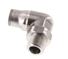 12mm x 3/8'' NPT 90deg Elbow Push-in Fitting with Male Threads Stainless Steel FKM Rotatable