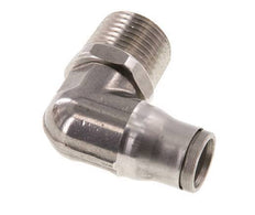 12mm x 1/2'' NPT 90deg Elbow Push-in Fitting with Male Threads Stainless Steel FKM Rotatable