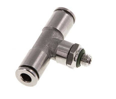4mm x M 5 Inline Tee Push-in Fitting with Male Threads Stainless Steel FKM Rotatable