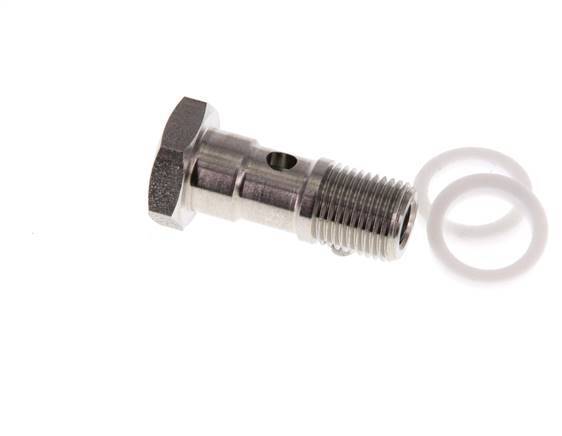1-way Stainless Steel Banjo Bolt with G1/8'' Male Threads PTFE
