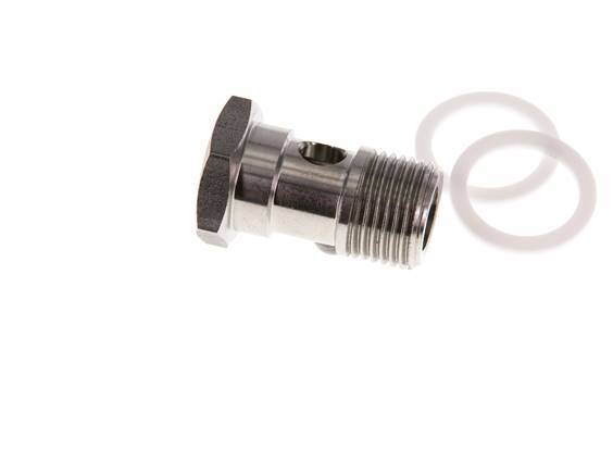 1-way Stainless Steel Banjo Bolt with G1/2'' Male Threads PTFE