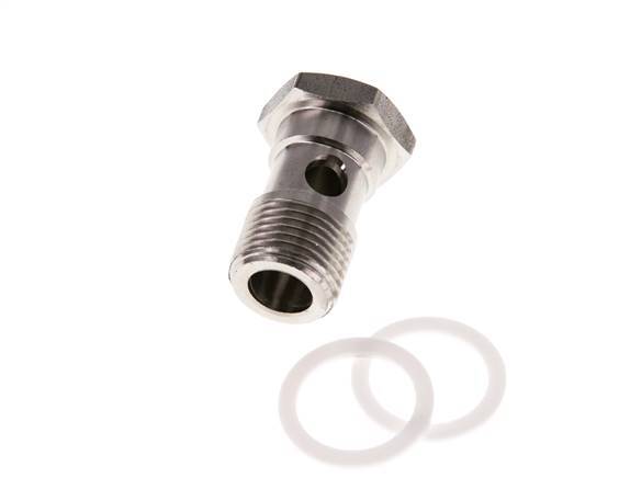 1-way Stainless Steel Banjo Bolt with G1/2'' Male Threads PTFE
