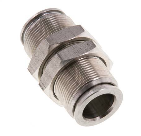 12mm Push-in Fitting Stainless Steel FKM Bulkhead