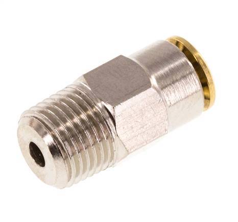 4mm x R1/8'' Push-in Fitting with Male Threads Brass NBRHigh Pressure [2 Pieces]