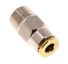 4mm x R1/8'' Push-in Fitting with Male Threads Brass NBRHigh Pressure [2 Pieces]
