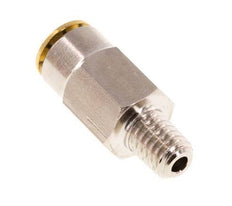 4mm x M 6 (conical) Push-in Fitting with Male Threads Brass NBRHigh Pressure [2 Pieces]
