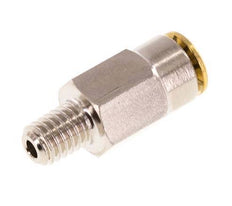 4mm x M 6 (conical) Push-in Fitting with Male Threads Brass NBRHigh Pressure [2 Pieces]