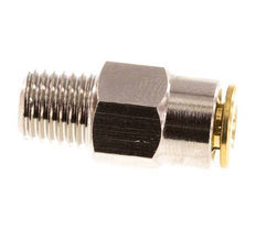 4mm x M 8 x 1 (conical) Push-in Fitting with Male Threads Brass NBRHigh Pressure [2 Pieces]