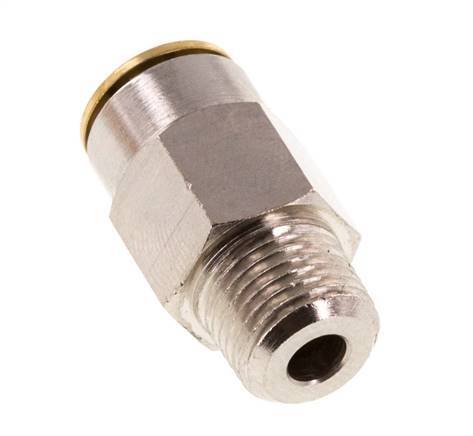 6mm x R1/8'' Push-in Fitting with Male Threads Brass NBRHigh Pressure [2 Pieces]