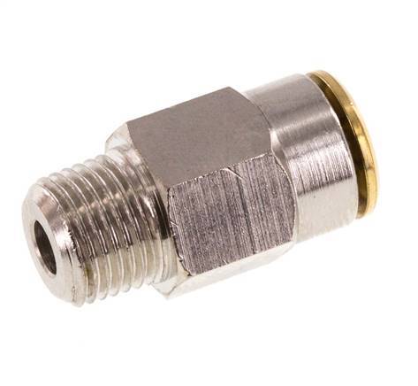 6mm x R1/8'' Push-in Fitting with Male Threads Brass NBRHigh Pressure [2 Pieces]