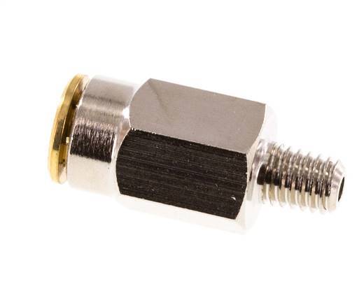 6mm x M 6 (conical) Push-in Fitting with Male Threads Brass NBRHigh Pressure [2 Pieces]