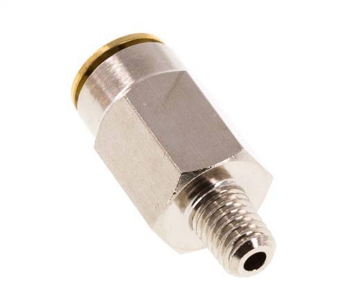 6mm x M 6 (conical) Push-in Fitting with Male Threads Brass NBRHigh Pressure [2 Pieces]