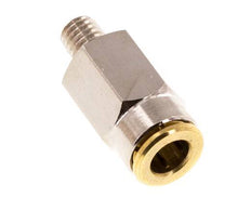 6mm x M 6 (conical) Push-in Fitting with Male Threads Brass NBRHigh Pressure [2 Pieces]