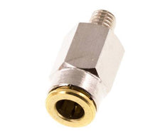 6mm x M 6 (conical) Push-in Fitting with Male Threads Brass NBRHigh Pressure [2 Pieces]