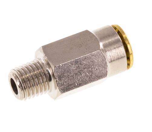 6mm x M 8 x 1 (conical) Push-in Fitting with Male Threads Brass NBRHigh Pressure [2 Pieces]