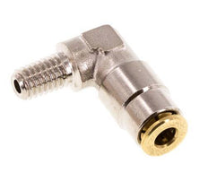 4mm x M 6 (conical) 90deg Elbow Push-in Fitting with Male Threads Brass NBRHigh Pressure [2 Pieces]