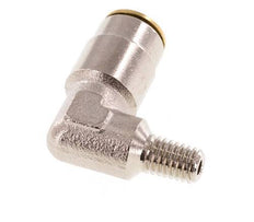 6mm x M 6 (conical) 90deg Elbow Push-in Fitting with Male Threads Brass NBRHigh Pressure [2 Pieces]