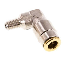 6mm x M 6 (conical) 90deg Elbow Push-in Fitting with Male Threads Brass NBRHigh Pressure [2 Pieces]