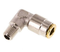 6mm x M 8 x 1 (conical) 90deg Elbow Push-in Fitting with Male Threads Brass NBRHigh Pressure [2 Pieces]