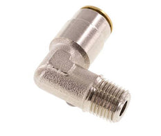 6mm x M 10 x 1 (conical) 90deg Elbow Push-in Fitting with Male Threads Brass NBRHigh Pressure [2 Pieces]