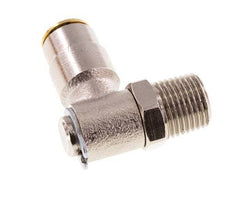 4mm x R1/8'' 90deg Elbow Push-in Fitting with Male Threads Brass NBR RotatableHigh Pressure