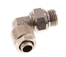 10x8 & G1/4'' Nickel plated Brass Elbow Push-on Fitting with Male Threads NBR Rotatable [2 Pieces]