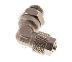 6x4 & G1/8'' Nickel plated Brass Elbow Push-on Fitting with Male Threads FKM Rotatable [2 Pieces]