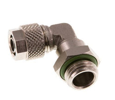 8x6 & G1/4'' Nickel plated Brass Elbow Push-on Fitting with Male Threads FKM Rotatable [2 Pieces]