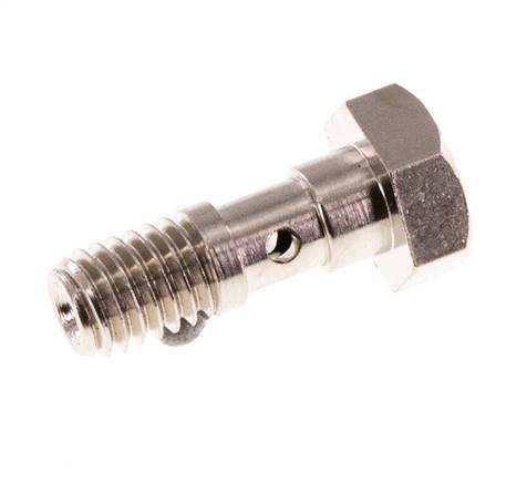 1-way nickel-plated Brass Banjo Bolt with M5 Male Threads L14.5mm [10 Pieces]