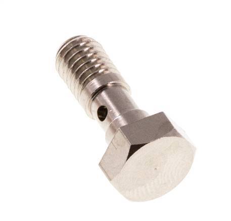 1-way nickel-plated Brass Banjo Bolt with M5 Male Threads L14.5mm [10 Pieces]