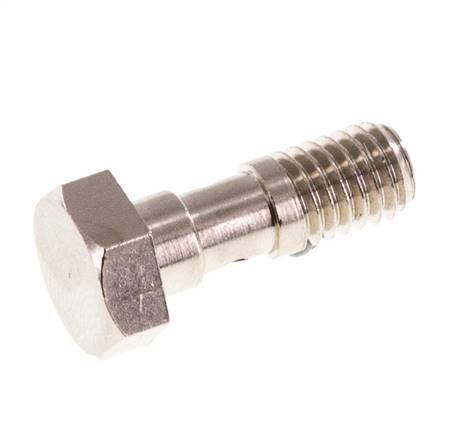 1-way nickel-plated Brass Banjo Bolt with M5 Male Threads L14.5mm [10 Pieces]